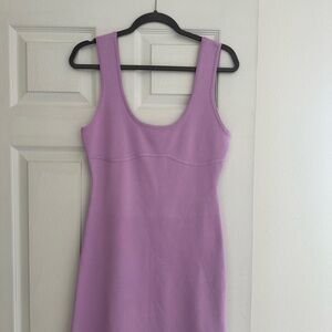 Lelis Purple Mini Dress Scoop Neck Sleeveless